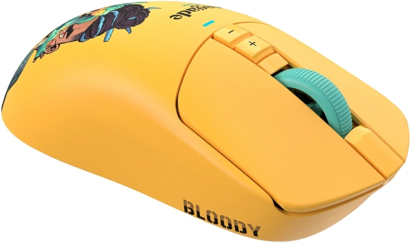 Мышь A4Tech Bloody R72 Ultra желтый оптическая 20000dpi беспров. USB-C 6but