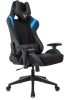 Кресло игровое Zombie VIKING 4 AERO черный/синий текстиль/эко.кожа с подголов. крестов. пластик