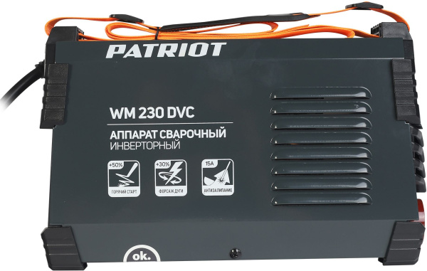 Сварочный аппарат Patriot WM230DVC инвертор ММА 10.7кВт (кейс в комплекте)