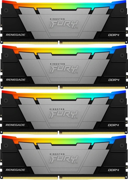 Память DDR4 4x32GB 3600MHz Kingston KF436C18RB2AK4/128 Fury Renegade RGB RTL Gaming PC4-28800 CL18 D