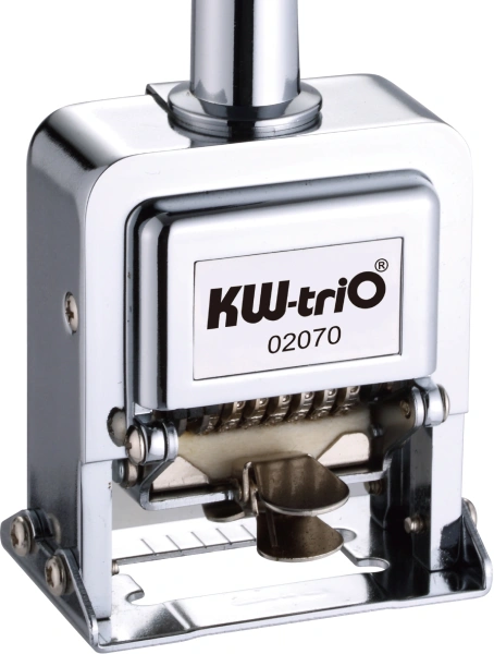 Нумератор Kw-Trio 20700 металл корп.:серебристый автоматический 7разр. 1стр.