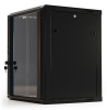 Шкаф коммутационный Hyperline (TWB-2266-GP-RAL9004) настенный 22U 600x600мм пер.дв.стекл 2 бок.пан. 60кг черный 1086мм IP20 сталь