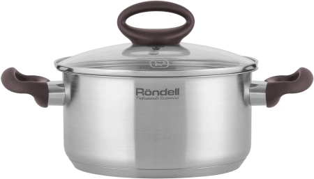 Кастрюля Rondell Tierno RDS-1592 2.8л. d=20см (с крышкой) стальной
