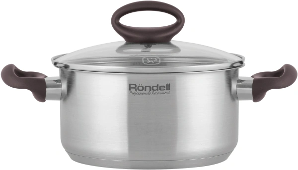 Кастрюля Rondell Tierno RDS-1592 2.8л. d=20см (с крышкой) стальной