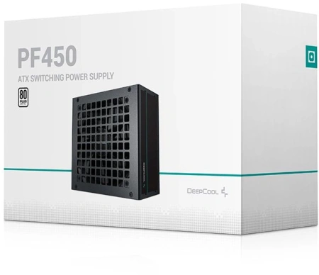 Блок питания Deepcool ATX 450W PF450 V2 80 PLUS WHITE (20+4pin) APFC 120mm fan 6xSATA RTL