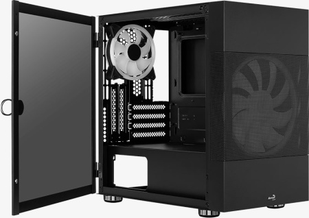 Корпус Aerocool Atomic-G-BK-v1 черный без БП mATX 2x120mm 2x140mm 2xUSB3.0 audio bott PSU