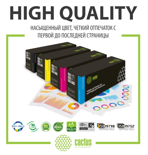 Картридж лазерный Cactus CS-C054HBK 054 BK черный (3100стр.) для Canon LBP 621Cw/ 623Cdw/641Cw/643Cdw