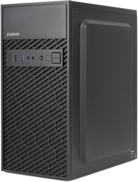 Корпус Digma DCC-MD302 черный без БП ATX 2xUSB2.0 audio