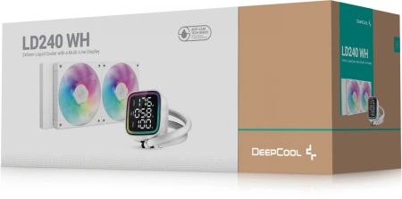 Система водяного охлаждения Deepcool LD240 ARGB Soc-AM5/AM4/1200/1700/1851 белый 4-pin 38.71dB Al LCD 280W 1476gr Ret (R-LD240-WHDMMN-G-1)
