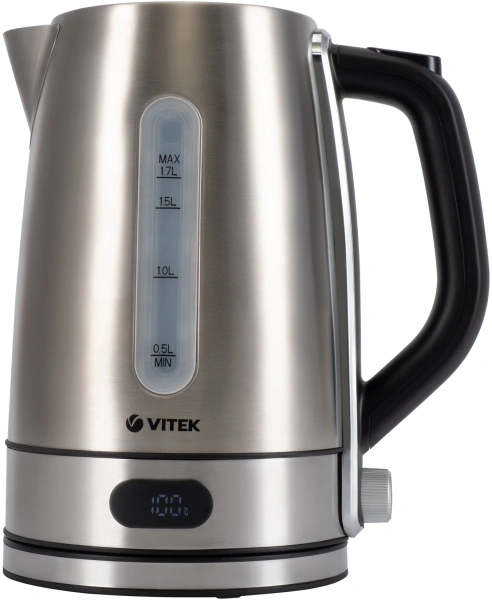Чайник электрический Vitek VT-1160 1.7л. 2200Вт серебристый корпус: нерж.сталь/пластик