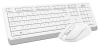 Клавиатура + мышь A4Tech Fstyler FG1012 клав:белый мышь:белый USB беспроводная Multimedia (FG1012 WHITE)