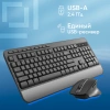 Клавиатура + мышь Оклик S290W клав:черный мышь:черный USB беспроводная Multimedia (351701)