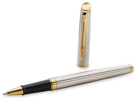 Ручка роллер Waterman Hemisphere (CWS0920350) Steel GT F черн. черн. подар.кор.