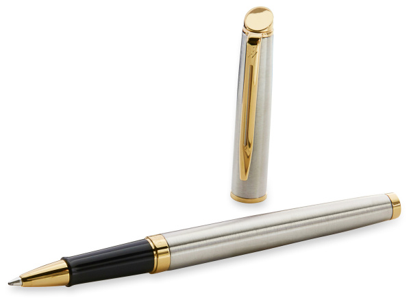 Ручка роллер Waterman Hemisphere (CWS0920350) Steel GT F черн. черн. подар.кор.