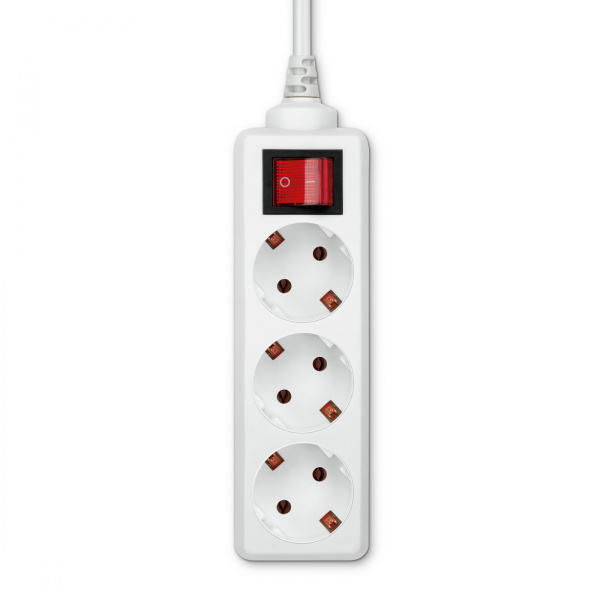Сетевой удлинитель Buro BU-PS3.3/W 3м (3 розетки) белый (пакет ПЭ)