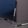 Набор ручек шариков. Deli Arrow (EQ10-BK-P) синий мет./черный черн. черн. кор.карт. (12шт) сменный стержень линия 0.7мм резин. манжета