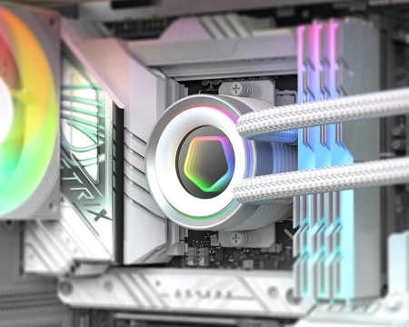 Система водяного охлаждения ID-Cooling FX360 Inf ARGB Soc-AM5/AM4/1200/1700/1851 белый 4-pin 27.2dB Al+Cu 350W Ret (FX360 INF WHITE)
