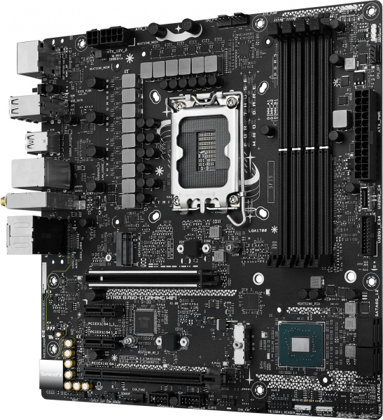 Материнская плата Asus ROG STRIX B760-G GAMING WIFI Soc-1700 Intel B760 4xDDR5 mATX AC`97 8ch(7.1) 2