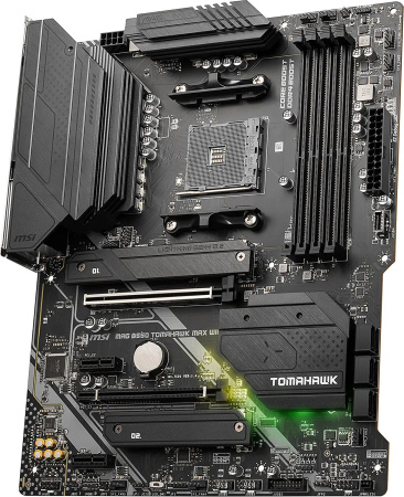 Материнская плата MSI MAG B550 TOMAHAWK MAX WIFI Soc-AM4 AMD B550 4xDDR4 ATX AC`97 8ch(7.1) 2.5Gg RAID+HDMI+DP