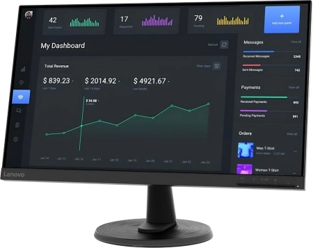 Монитор Lenovo 23.8" C24-40 VA FHD чер 4ms HDMI VGA Piv 250cd