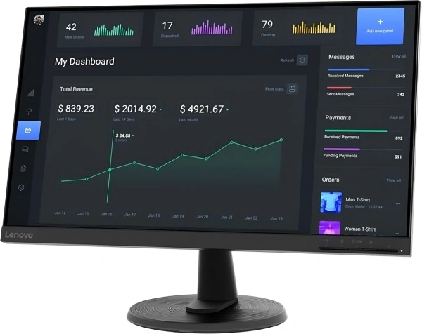 Монитор Lenovo 23.8" C24-40 VA FHD чер 4ms HDMI VGA Piv 250cd