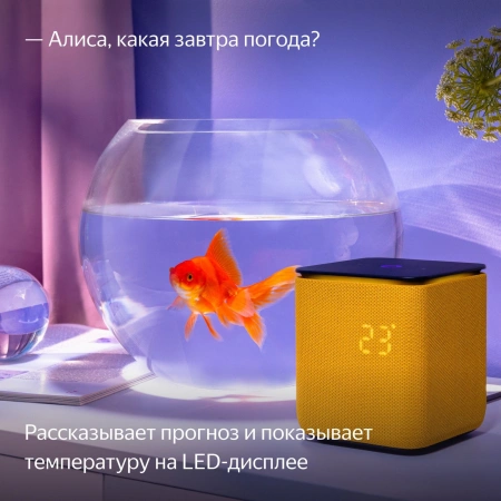 Умная колонка Yandex Станция Миди YNDX-00054ORG голос.п.:Алиса оранжевый 24W 1.0 BT/Wi-Fi 10м