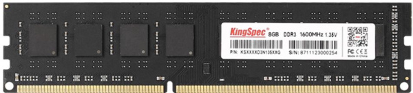 Память DDR3L 8Gb 1600MHz Kingspec KS1600D3P13508G RTL PC3-12800 CL11 DIMM 240-pin 1.35В Ret