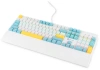 Клавиатура Оклик K951X механическая белый USB Multimedia LED (подставка для запястий) (1901079)