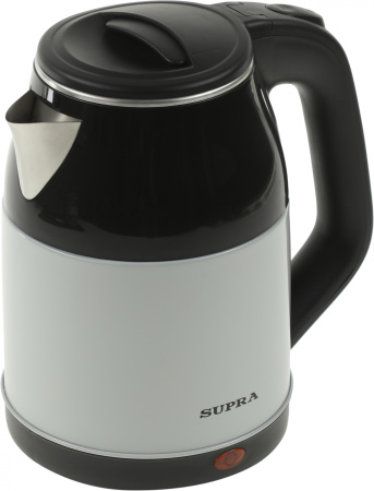 Чайник электрический Supra KES-1843S 1.8л. 1500Вт черный/белый (корпус: нержавеющая сталь)