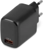 Сетевое зар./устр. Buro BUWG1 18W 3A (QC) USB-A универсальное черный (BUWG18P100BK)