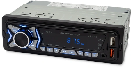 Автомагнитола Digma MCP-227B 1DIN 2x45Вт 2