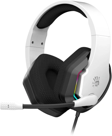 Наушники с микрофоном A4Tech Bloody G260p белый/черный 2м мониторные USB (G260P)