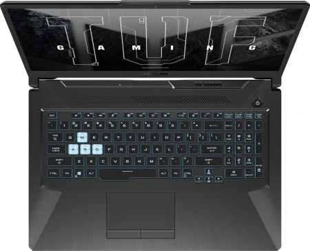 Ноутбук Asus TUF Gaming A17 FA706NFR-HX007 Ryzen 7 7435HS 16Gb SSD512Gb NVIDIA GeForce RTX 2050 4Gb 17.3" IPS FHD (1920x1080) noOS black WiFi BT Cam (90NR0JW5-M00080)