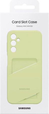 Чехол (клип-кейс) Samsung для Samsung Galaxy A14 Card Slot Case A14 лайм (EF-OA146TGEGRU)