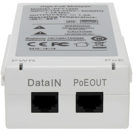Инжектор POE Dahua DH-PFT1200 (упак.:1шт)