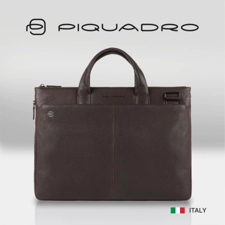 Сумка для ноутбука Piquadro Black Square CA4021B3/TM темно-коричневый натур.кожа