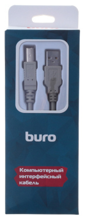 Кабель Buro BHP RET USB_BM18 USB A(m) USB B(m) 1.8м серый блистер