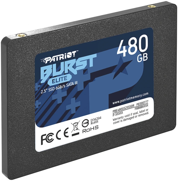 Накопитель SSD Patriot SATA III 480Gb PBE480GS25SSDR Burst Elite 2.5"