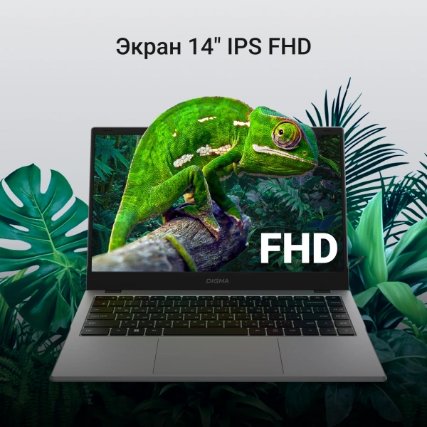 Ноутбук Digma EVE P4851 N200/8Gb/SSD256Gb/14"/IPS/FHD/W11Pro/silver/5900mAh