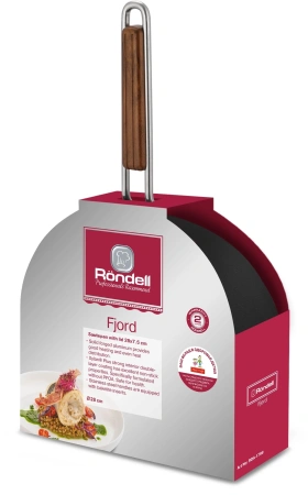 Сотейник Rondell Fjord RDA-1799 d=28см (с крышкой) черный