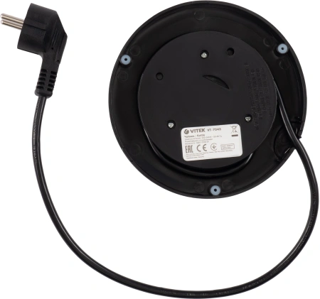 Чайник электрический Vitek VT-7043 1.7л. 2200Вт прозрачный/черный корпус: стекло
