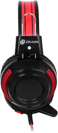 Наушники с микрофоном Оклик HS-G300 ARMAGEDDON черный/красный 2.3м мониторные оголовье (337457)