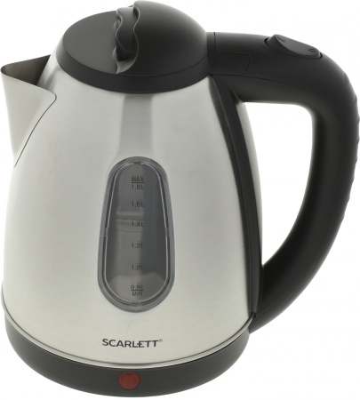Чайник электрический Scarlett SC-EK21S20 1.8л. 1600Вт черный/серебристый (корпус: металл)