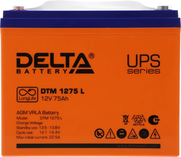 Батарея для ИБП Delta DTM 1275 L 12В 75Ач