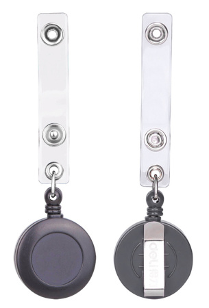 Держатель для бейджа Deli 8309GREY 80см горизонтально-вертикальный пластик серый (упак.:12шт)