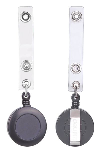 Держатель для бейджа Deli 8309GREY 80см горизонтально-вертикальный пластик серый (упак.:12шт)