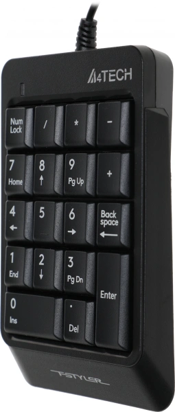 Числовой блок A4Tech Fstyler FK13P черный USB slim для ноутбука (FK13P BLACK)