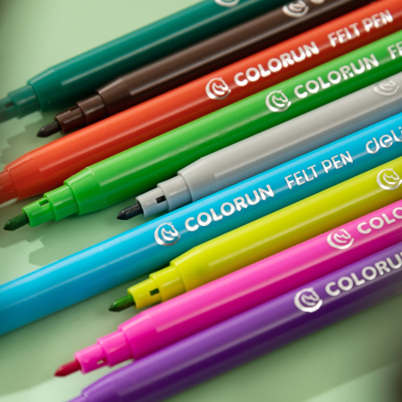 Фломастеры Deli EC10000 ColoRun Вентилируемый 12цв. коробка с европодвесом