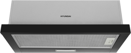 Вытяжка встраиваемая Hyundai HBH 6230 BK черный управление: кулисные переключатели (1 мотор)