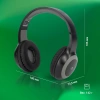 Гарнитура накладные Digma BT-15 черный/серый беспроводные bluetooth оголовье (BT-15BG)